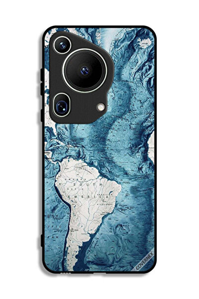 Covernex غطاء حماية لهاتف هواوي بيورا 70 ألترا برسومات خريطة فنية