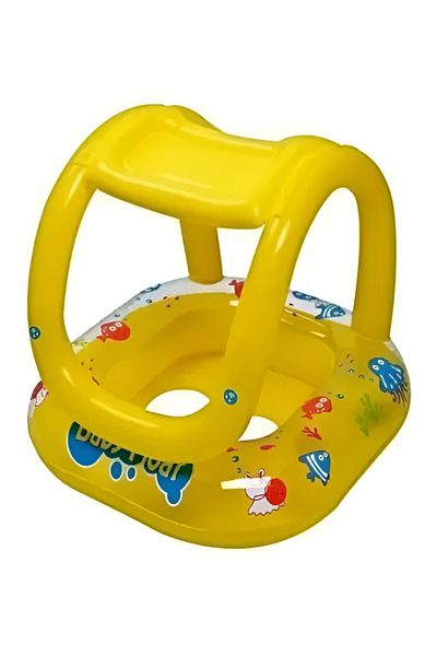 rexa Large Inflatable Lifebuoy Baby Float with Roof 66 x 66cm