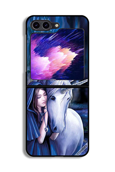 Covernex غطاء حماية لهاتف Samsung Galaxy Z Flip6 بتصميم فتاة وحيد القرن المحبوبة