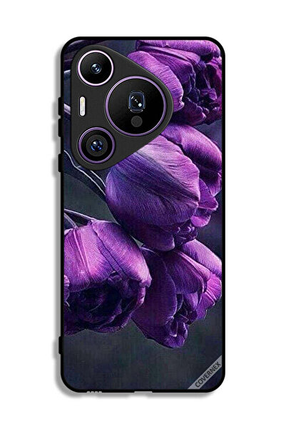 Covernex غطاء حماية لهاتف هواوي بيورا 70 برو - زهور داكنة