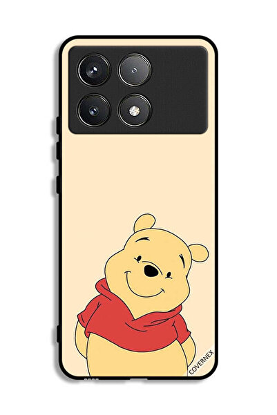 Covernex غطاء حماية Xiaomi Redmi K70 بتصميم الدب في وضع السعادة