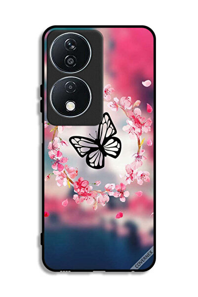 Covernex غطاء حماية لهاتف Honor X7b 5G - فراشة في خاتم زهور