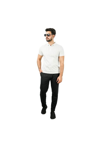 Giordano Men's Short Sleeve Slim Print Polo
