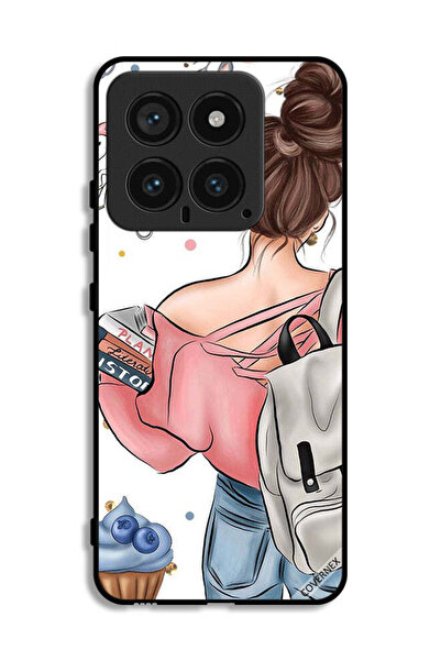 Covernex غطاء حماية لهاتف شاومي 14 بتصميم كتب وفن يد فتاة