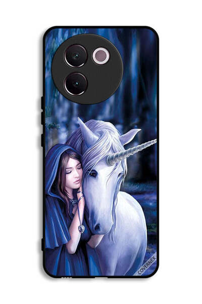 Covernex غطاء حماية فيفو V30e 5G بتصميم فتاة وحيد القرن المحبوبة