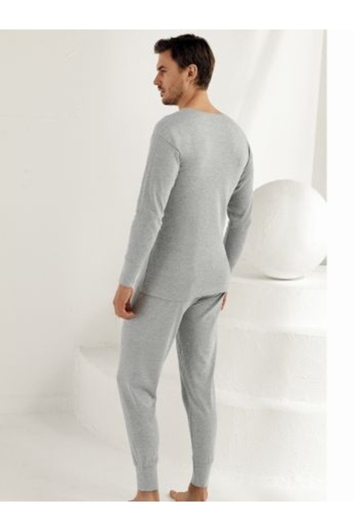 Şahinler Men's Long Length Cuffed Interlock Underwear Bottom