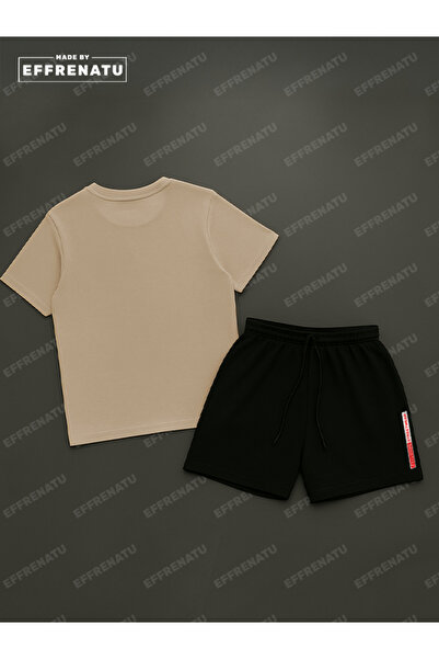 EFFRENATU Trendy Clothing Set of T-Shirts and Shorts with Print in Different Colors and Large Sizes