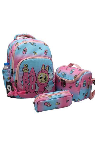 Bevitton First School Bag Labubu Character Patterned Girl's Primary School Bag First School Bag