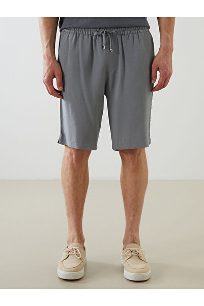 LC Waikiki Петроль Стандартні шорти для чоловіків з додаванням льону