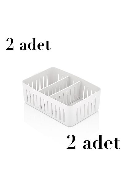 Mons 2Pcs Closet Organizer Table Cabinet Drawer Socks Laundry Towel Organizer Adjustable