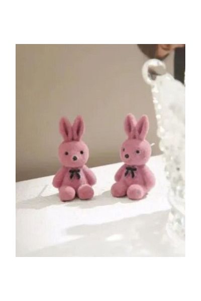 İnDerin Velvet Rabbit Earrings Women's Accessory