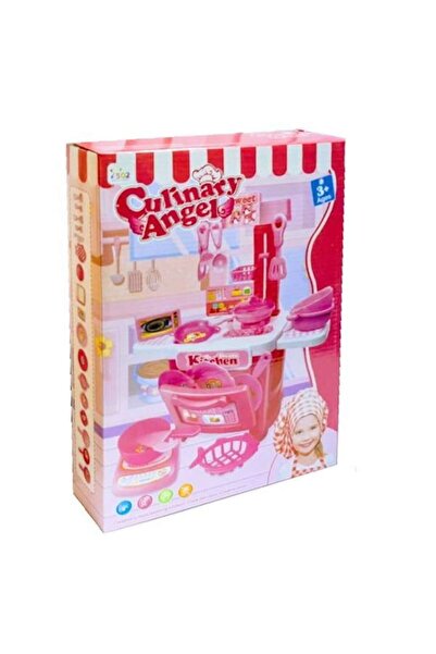 OEM Kitchen toy set with stove, oven, sink, induction hob, 18 pieces, pink, 28.5x12.5