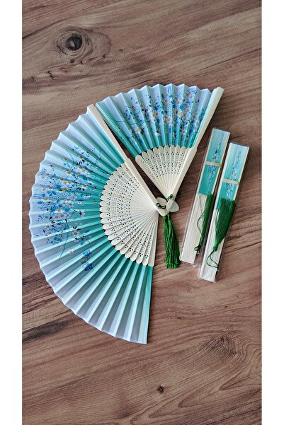 aysa stil Ahşap desenli yüksek kaliteli Japon bambu yelpazesi