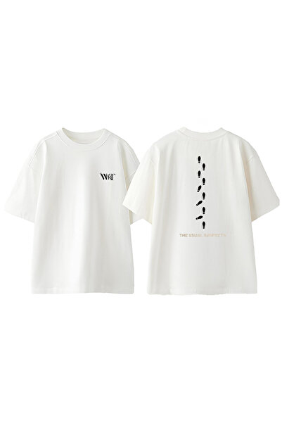 THEWERT The Usual Suspects 2 Σχέδιο Εκτύπωση Πίσω Βαμβακερή Λευκή Oversize Τ-...