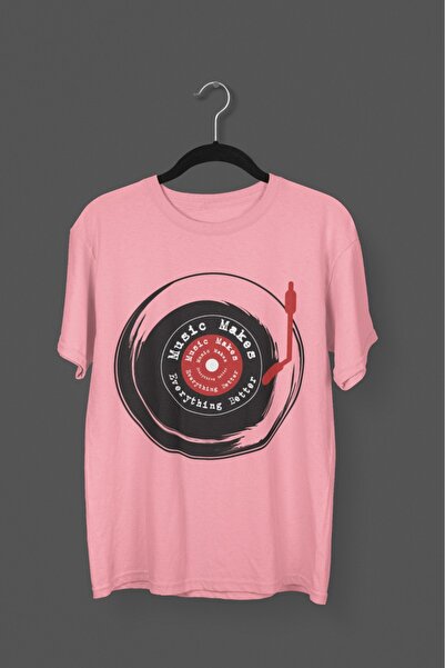 ArtYus تي شيرت رجالي/نسائي برقبة دائرية وأكمام قصيرة مطبوع عليه موسيقى