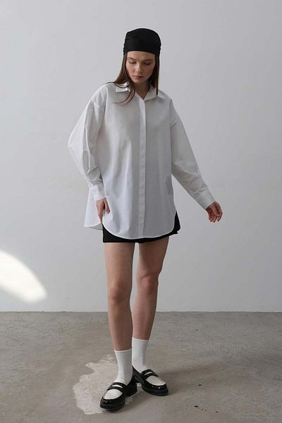 ECEM ALP Women's White Oversize Basic Shirt