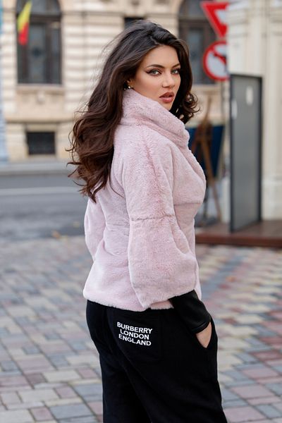 Atmosphere Fashion Pink faux fur jacket