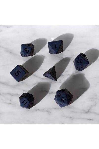 Le Majeur Dnd Frp Dice Set Set of 7 Dnd Dice Dungeons and Dragons Tabletop Game Dice Matte Black Pouch Gift