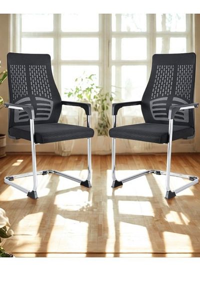 smart home Comfortable office chair set consisting of two chairs, a fixed computer chair, a meeting chair, a visitor training and conference chair