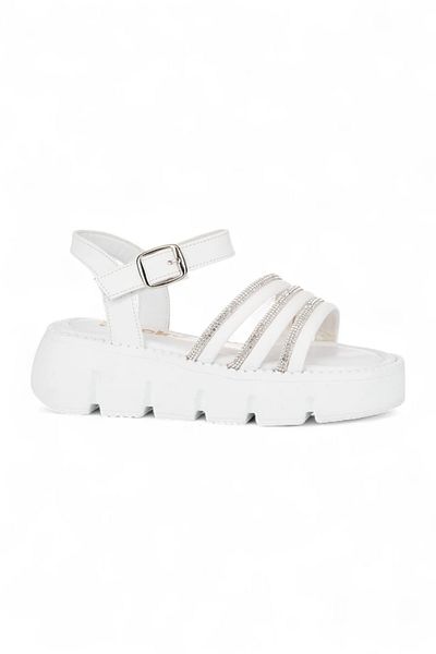 ROCKY SPORT Solika Girl's Orthopedic Comfortable Sole White Buckle Laceless Daily Comfortable Sandals