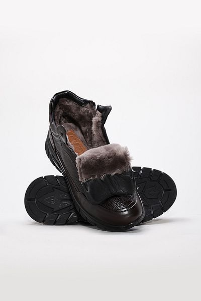 Ayakkabıhane Fur Inside Genuine Leather Brown Men's Sports Boots Ah0821411131355