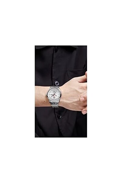 Naviforce Watches Minimalist Auto Day-Date Calendar Display Stainless Steel Waterproof Watch for Men