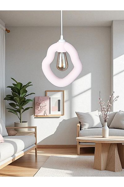 FORECASTE Bohemian Concrete Look Modern Minimalist Chandelier Adjustable E27 Lampholder Living Room Kitchen Bedroom Office Cafe