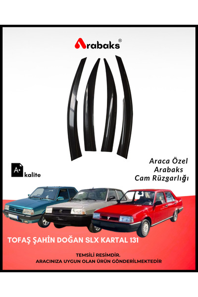 Arabaks Tofaş Şahin Doğan Kartal 131 Cam Rüzgarlığı 4’lü Takım (MUGEN TİP, DA...