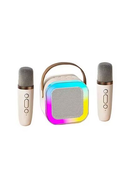 OEM Portable Bluetooth Speaker 5.3 with 2 Wireless Microphones, RGB Lights, Karaoke Station