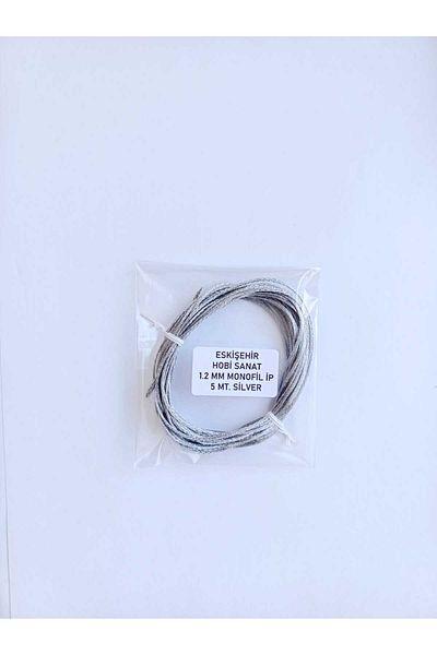 Eskişehir hobi sanat 1.2 mm 5 Meters Silvery Silver Silver Monofilament String Jewelry Design Packaging Gift Packaging String