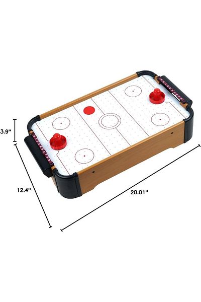 rexa Stats Hockey Table Game Toy – Mini Air Hockey Play Set for Kids (20.1 x 4.1 x 12.2 inches)
