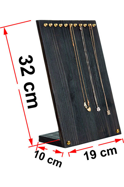 Tiydem Masif Ahşap Kolye Sergileme Standı, Ahşap Takı Sergileme Standı, Takı Standı