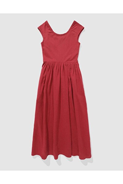 AMERICAN EAGLE Aerie Cap Sleeve Midi Dress