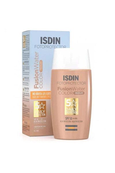 ISDIN Fotoprotector SPF 50+ Fusion Water Color, Medium, 50 mL