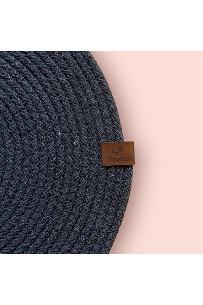 dekomall home & living Set of 6 100% Cotton Handmade American Service Supla-Anthracite