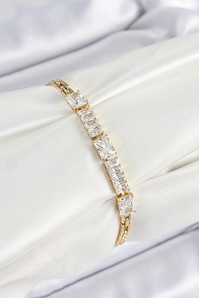 Clariss Xuping Brass Fragmented Waterway Model Gold Color Women's Bracelet