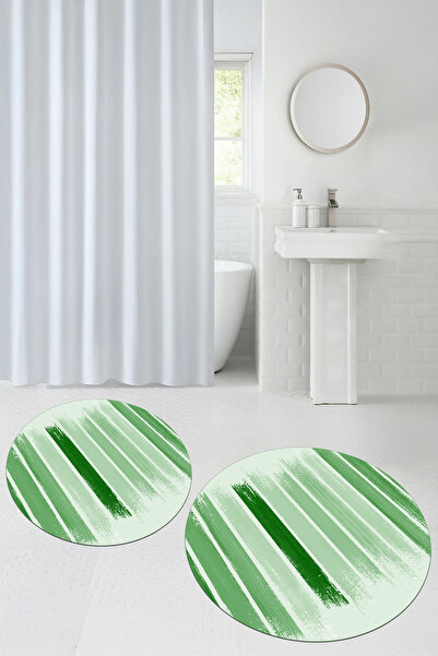 Viyana Home Covoraș de baie rotund, lavabil, cu bază anti-alunecare imprimată...