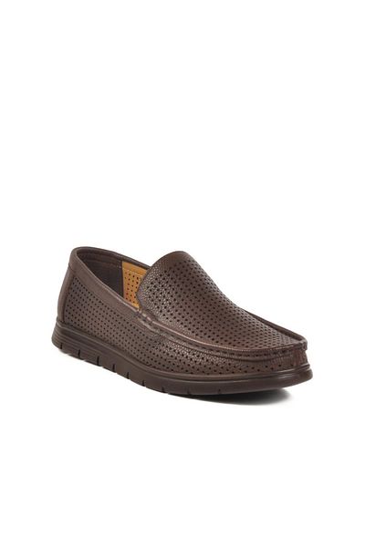 AYAKMOD 001 Gel Sole Brown Genuine Leather Men's Casual Shoes