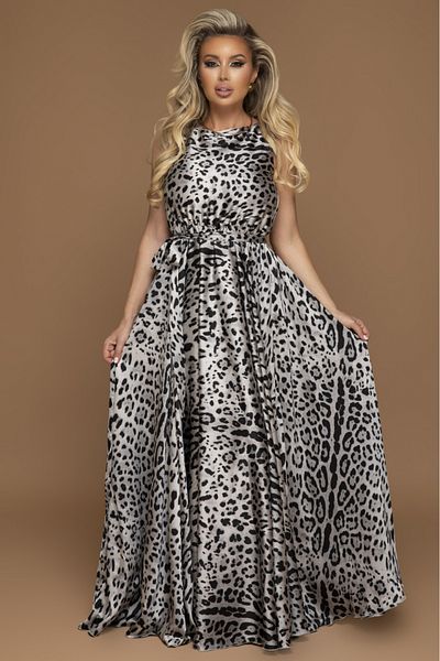 Atmosphere Fashion Long animal print dress