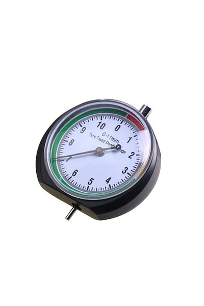 OEM Mechanical Indicator for Tire Tread Depth, Metallic, Measurement Range 0-11 mm, Black