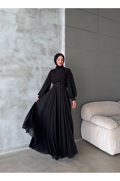 Aranlı tekstil Chiffon Fabric Tettured Dress/Evening Dress