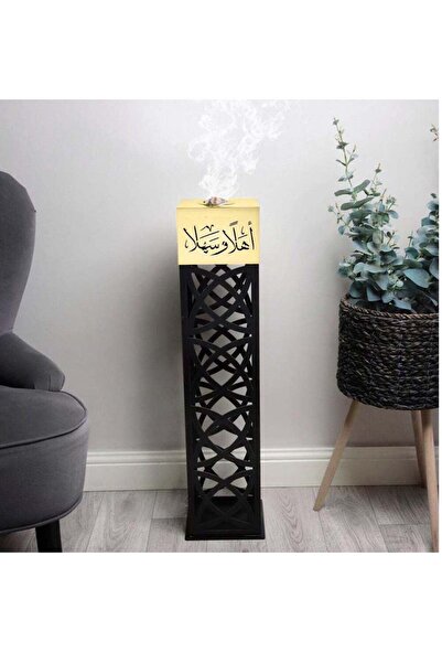 Story of candle مبخره و مدخنه ضيافه تحمل عبارة أهلا وسهلا مصنوعة من الأكريليك...