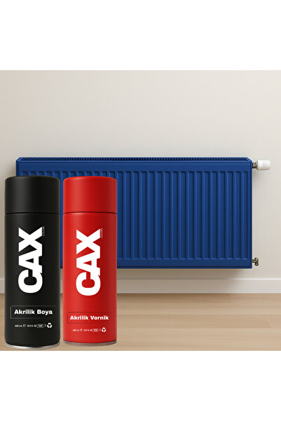 caxcolors ISIYA DAYANIKLI PETEK SPREY BOYA + BOYA KORUMA VE PARLAKLIK VERNİĞİ 400 ML ( KALORİFER - RADYATÖR )