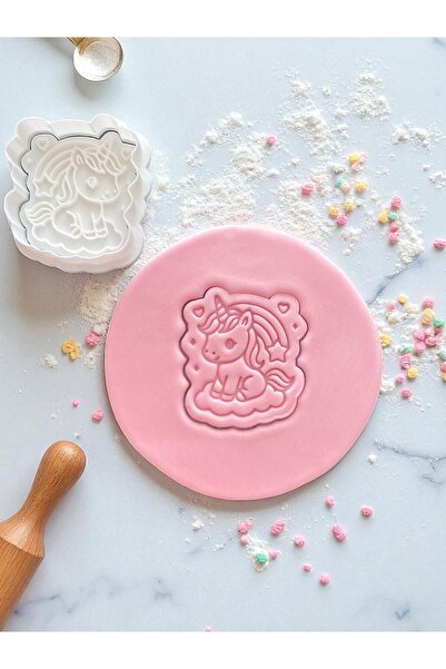 AKTASTORE قالب بسكويت على شكل وحيد القرن وقالب عجينة السكر 0868-4