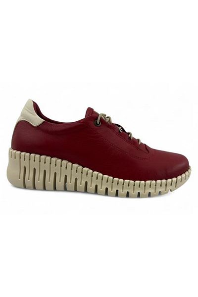 Mammamia 190 Genuine Leather Casual Women's Shoes-Red