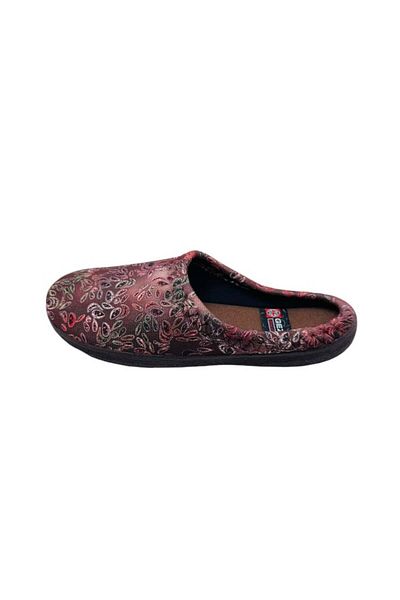 GEZER Women's slippers, brown with floral print, size 41, 25.5 cm, comfortable and warm