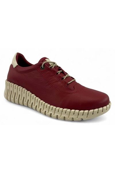 Mammamia 190 Genuine Leather Casual Women's Shoes-Red