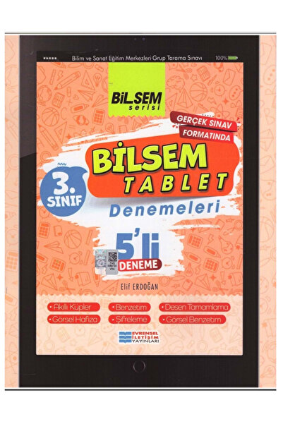 Evrensel İletişim Yayınları 3.Sınıf Evrensel BİLSEM Tablet 5'Li Denemeleri /G...