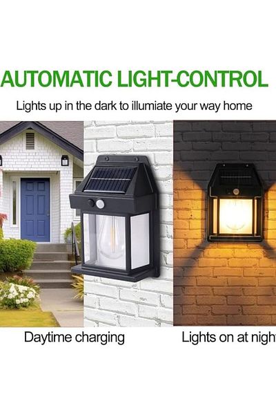 SUNPA Solar Wall Lights Outdoor, Dusk to Dawn Porch Lights Solar Wall Lantern with 3 Modes & Motion Sensor