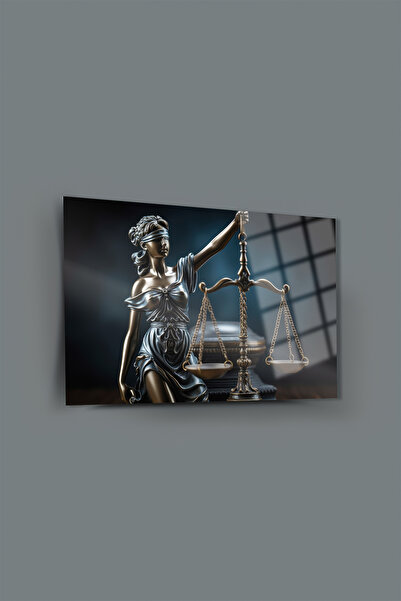 glassartdesign Pictură pe sticlă Themis - Pictură Biroului de Drept